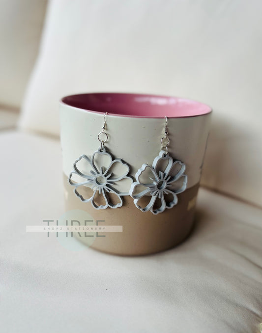 Large Lotus Petal Flower Earrings